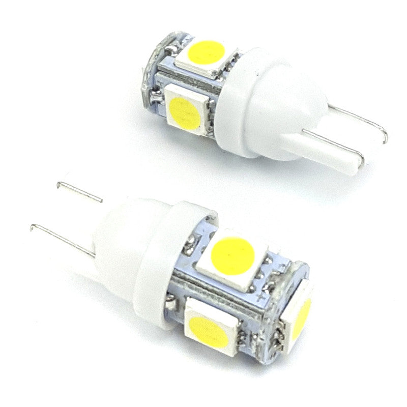 Lampara T10 5 Led Blanca 5050 x2 Un-Lamparas T10-Multishop Uruguay