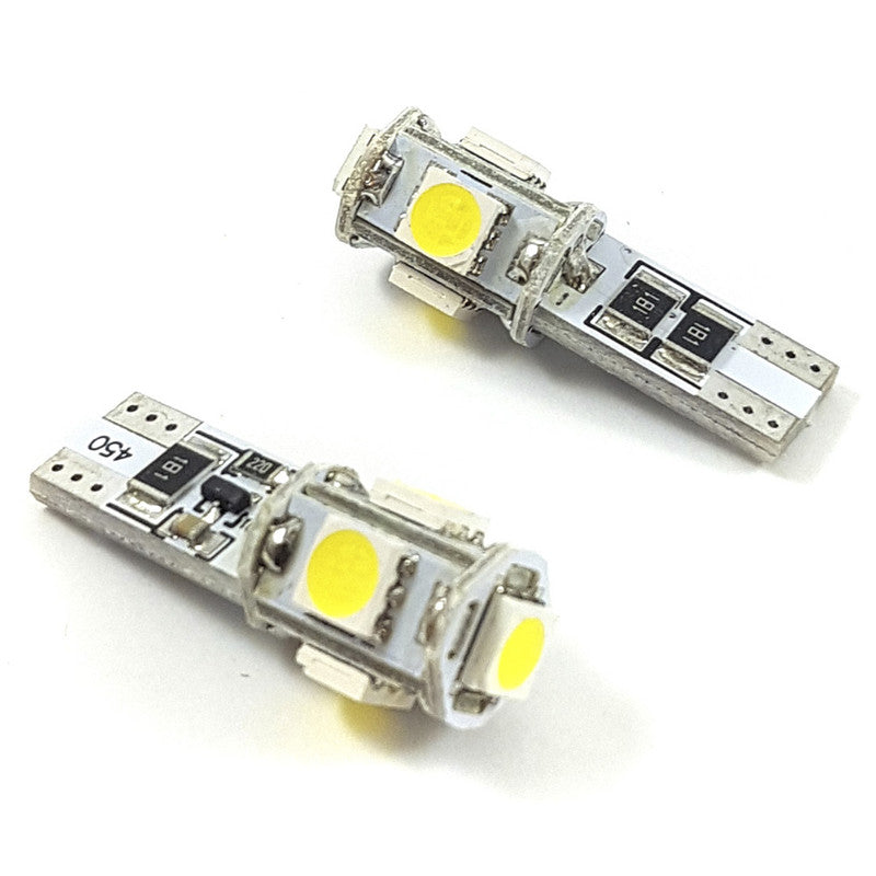 Lampara T10 5 Led Blanca 5630 x2 Un-Lamparas T10-Multishop Uruguay