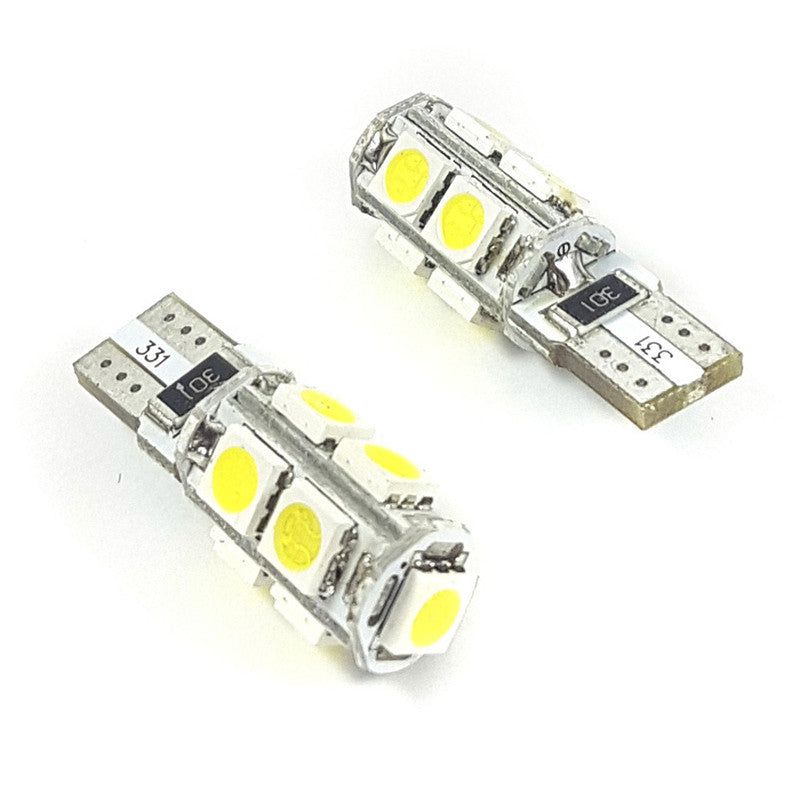 Lampara T10 9 Led Blanca 5050 Canbus x2 Un-Lamparas T10-Multishop Uruguay