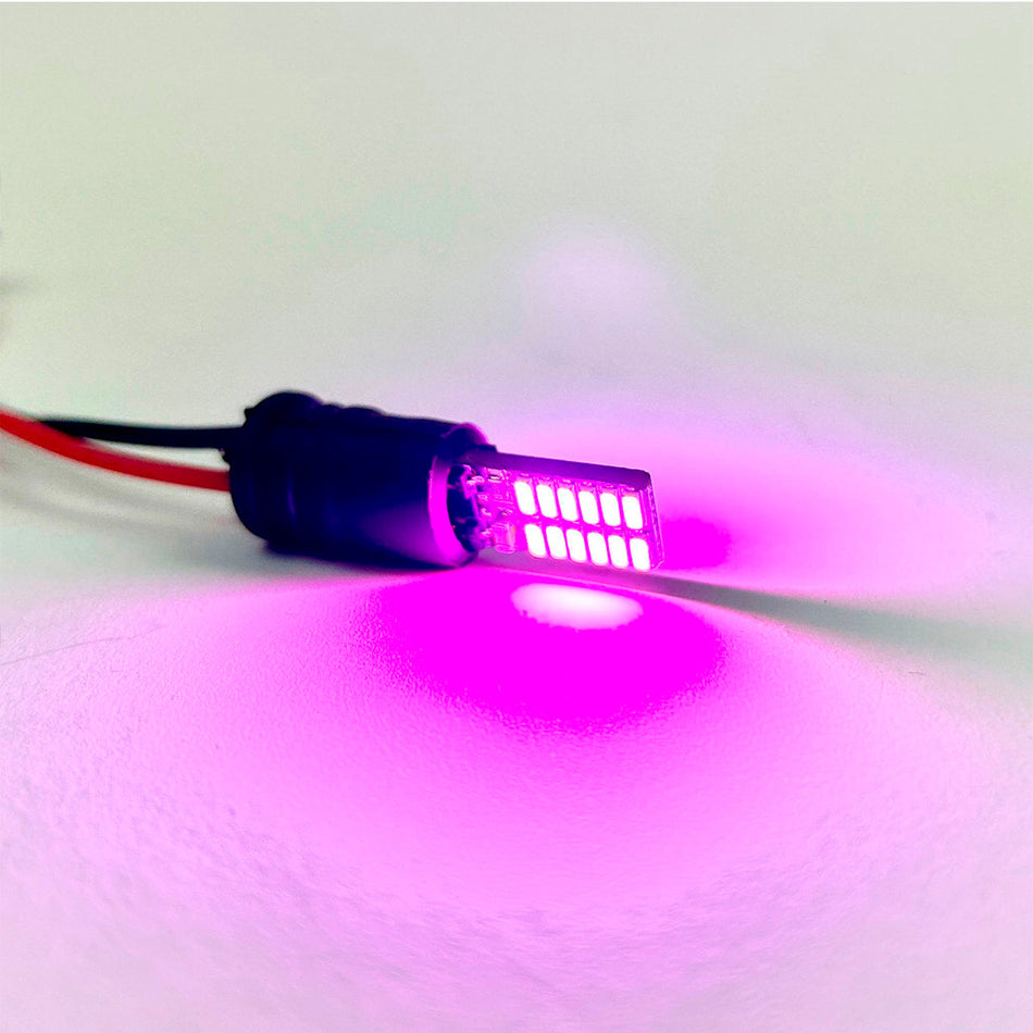 Lampara T10 Led 12-24V Canbus Plana 24 Leds x2 Un - Ver Colores-Lamparas T10-Multishop Uruguay