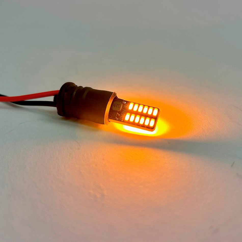 Lampara T10 Led 12-24V Canbus Plana 24 Leds x2 Un - Ver Colores-Lamparas T10-Multishop Uruguay