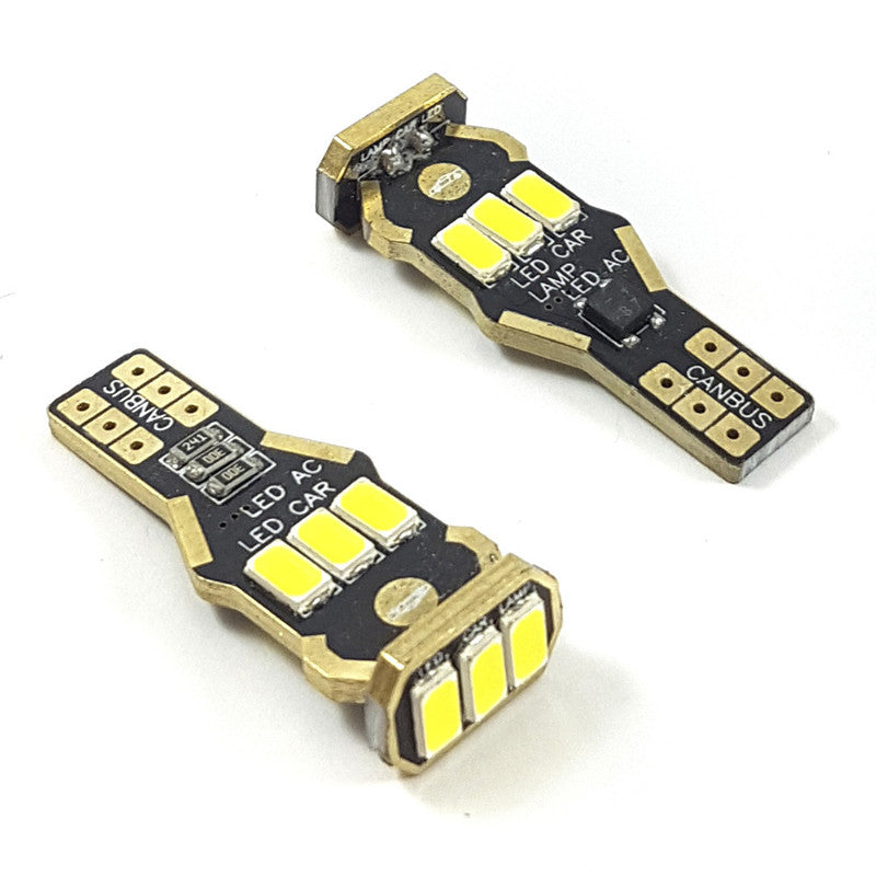 Lampara T15 9 Led 5739 Canbus Plana x2 Un-Lamparas T15-Multishop Uruguay