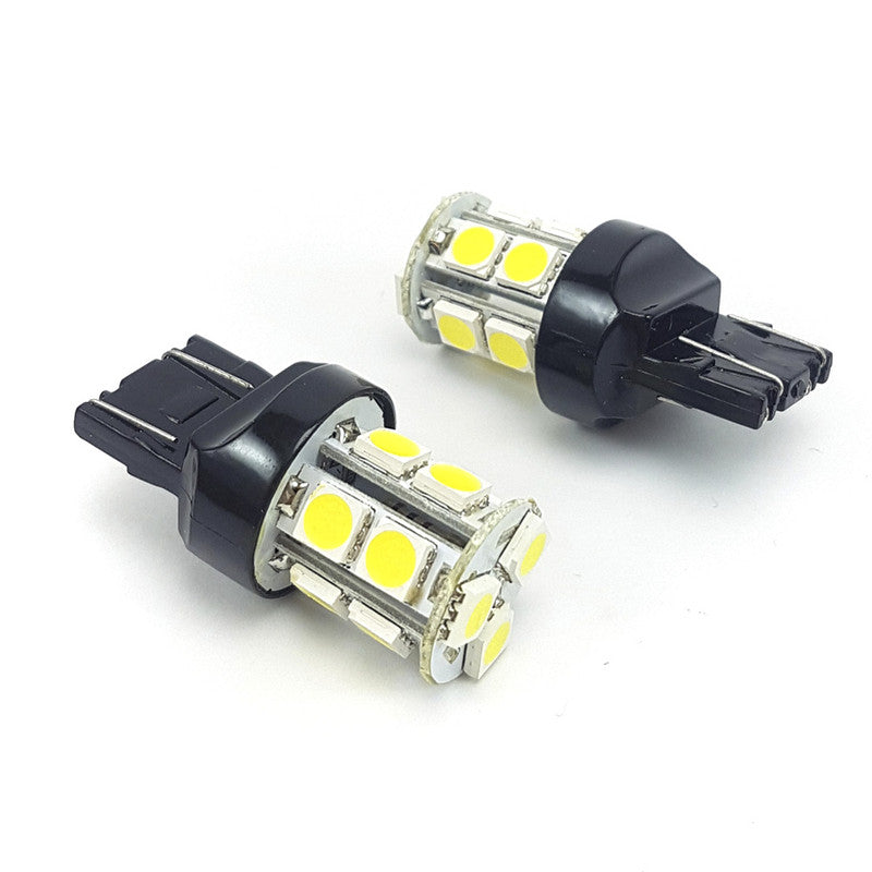 Lampara T20 13 Led 5050 Blanca 2 Polos x2 Un-Lamparas T20-Multishop Uruguay
