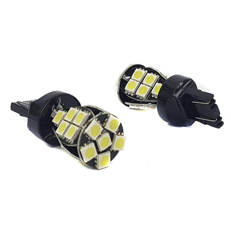Lampara T20 20 Led 3528 Blanca 2 Polos Canbus x2 Un-Lamparas T20-Multishop Uruguay