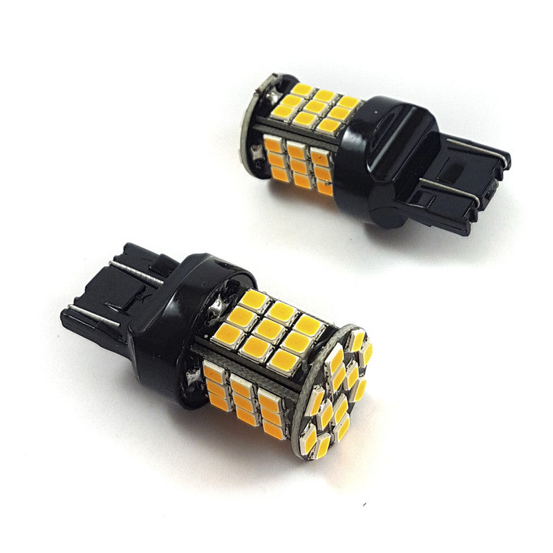 Lampara T20 48 Led Ambar Simple Canbus x2 Un.-Lamparas T20-Multishop Uruguay