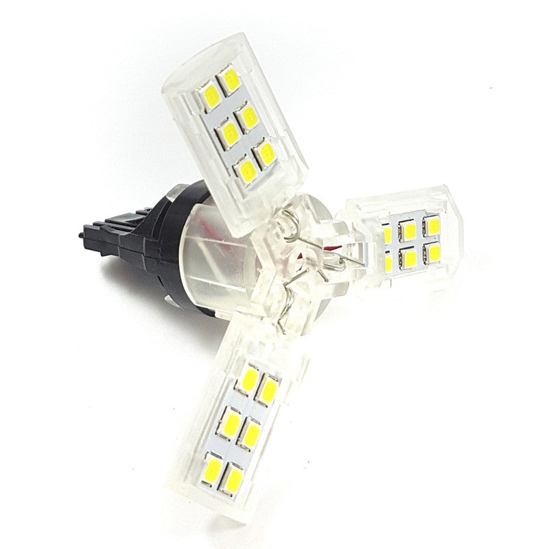 Lampara T20 Helice 18 Led 5050 Blanca 2 Polos Helice-Lamparas T20-Multishop Uruguay