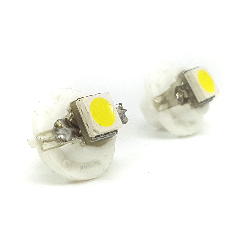 Lampara T5 Tablero 1 Led Blanca 5050 B8.5D 12V x2 Un-Lamparas T5-Multishop Uruguay