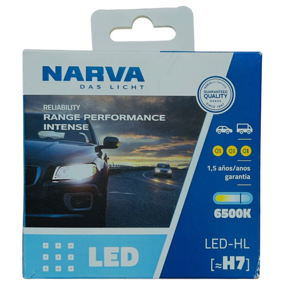 Lámparas LED H7 Narva Range Performance 6500K – Alta Visibilidad-Kit Led-Multishop Uruguay