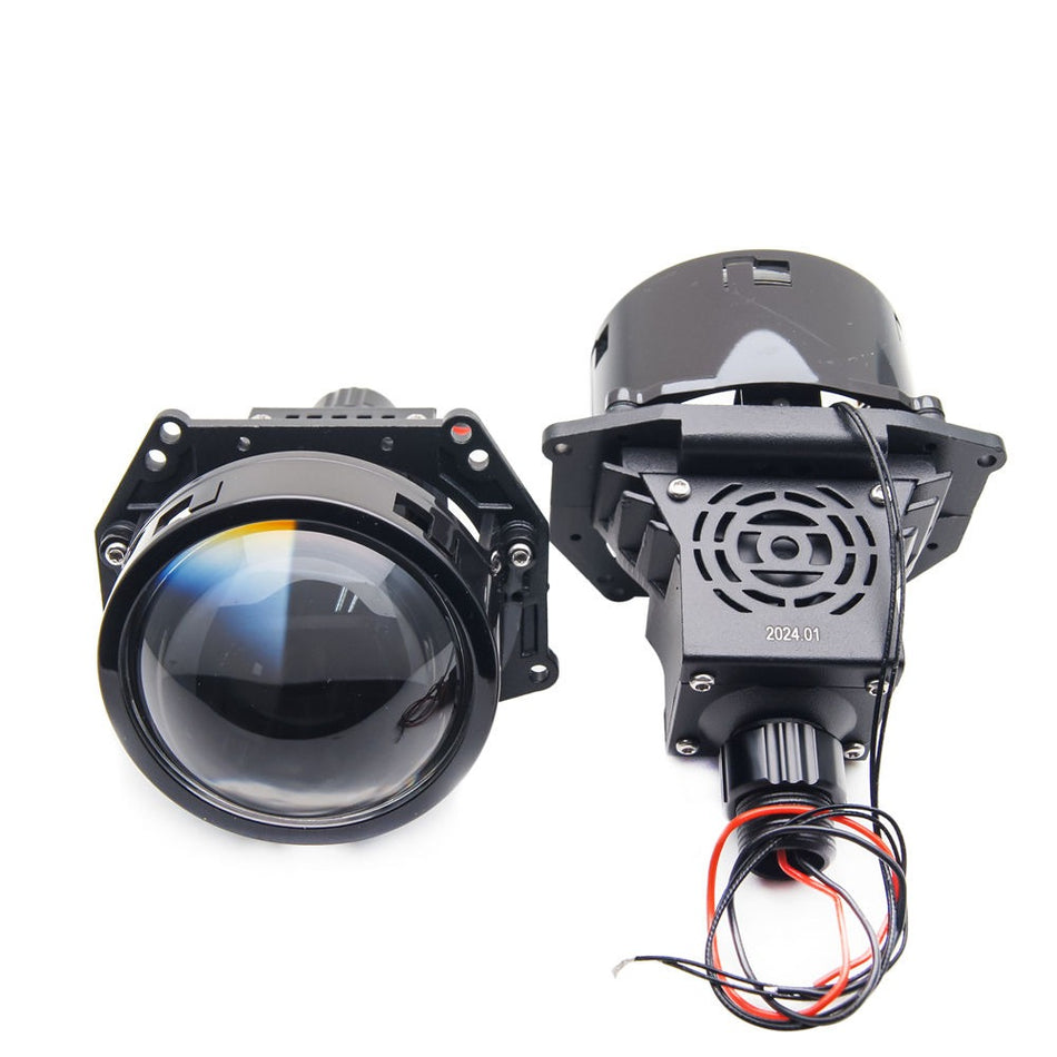 Lente Bi-LED Proyector 3.0" 55W Alta y Baja Luz 12V – 6000K 5800lm Auto-Faro Caminero-Multishop Uruguay