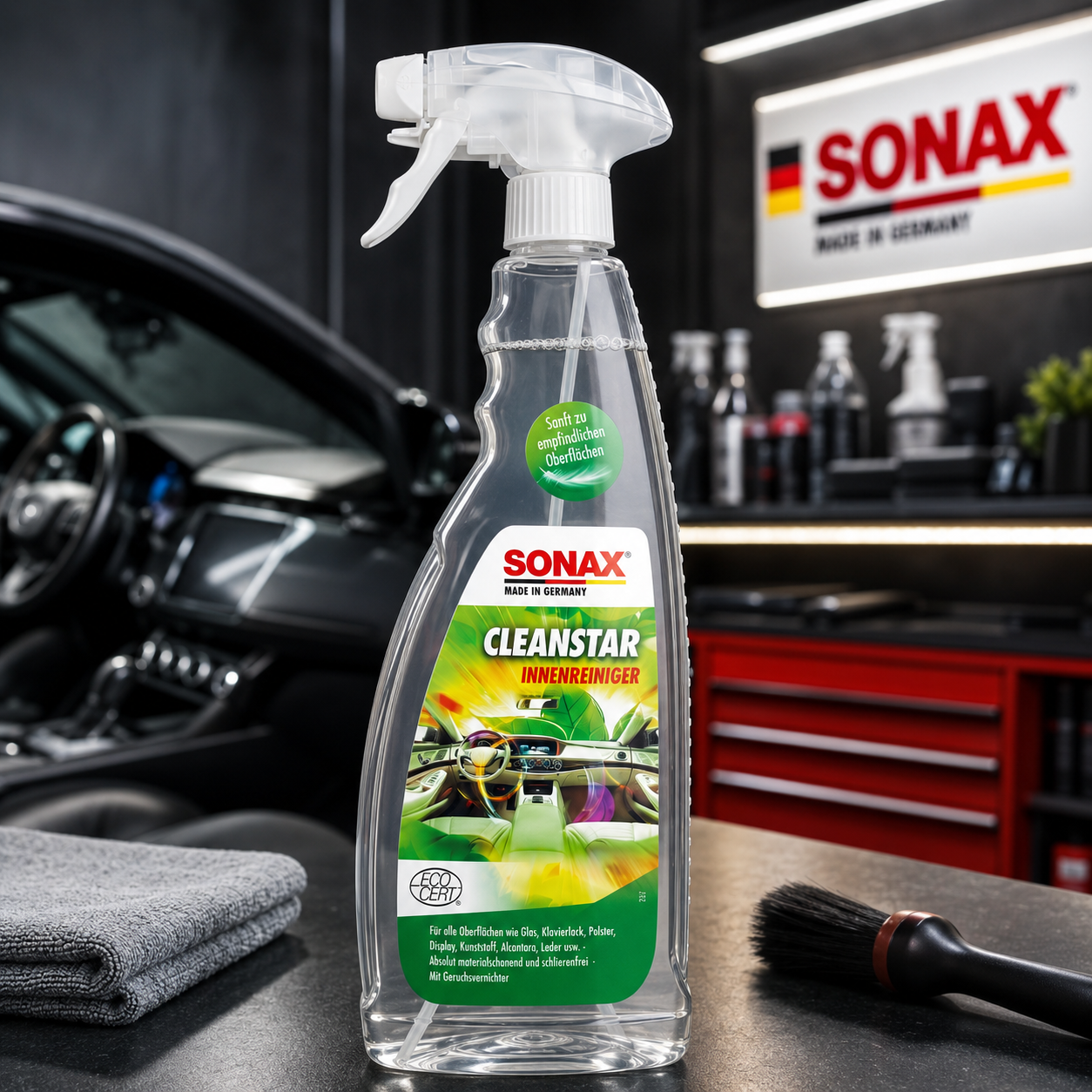 Limpiador de Interiores Sonax CleanStar 750ml Multisuperficie-Estética Automotriz-Multishop Uruguay