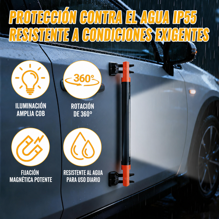 Linterna de Trabajo COB Magnética Recargable 360°-Linternas-Multishop Uruguay