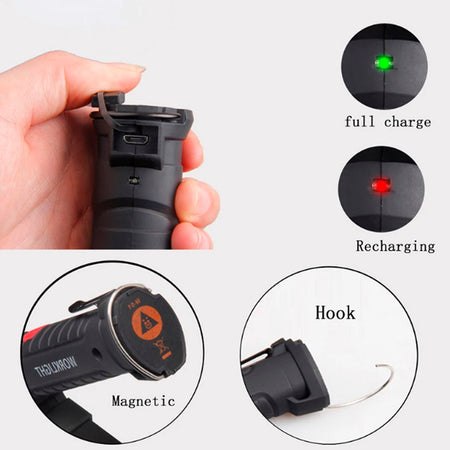 Linterna Led Articulada Recargable-Linternas-Multishop Uruguay