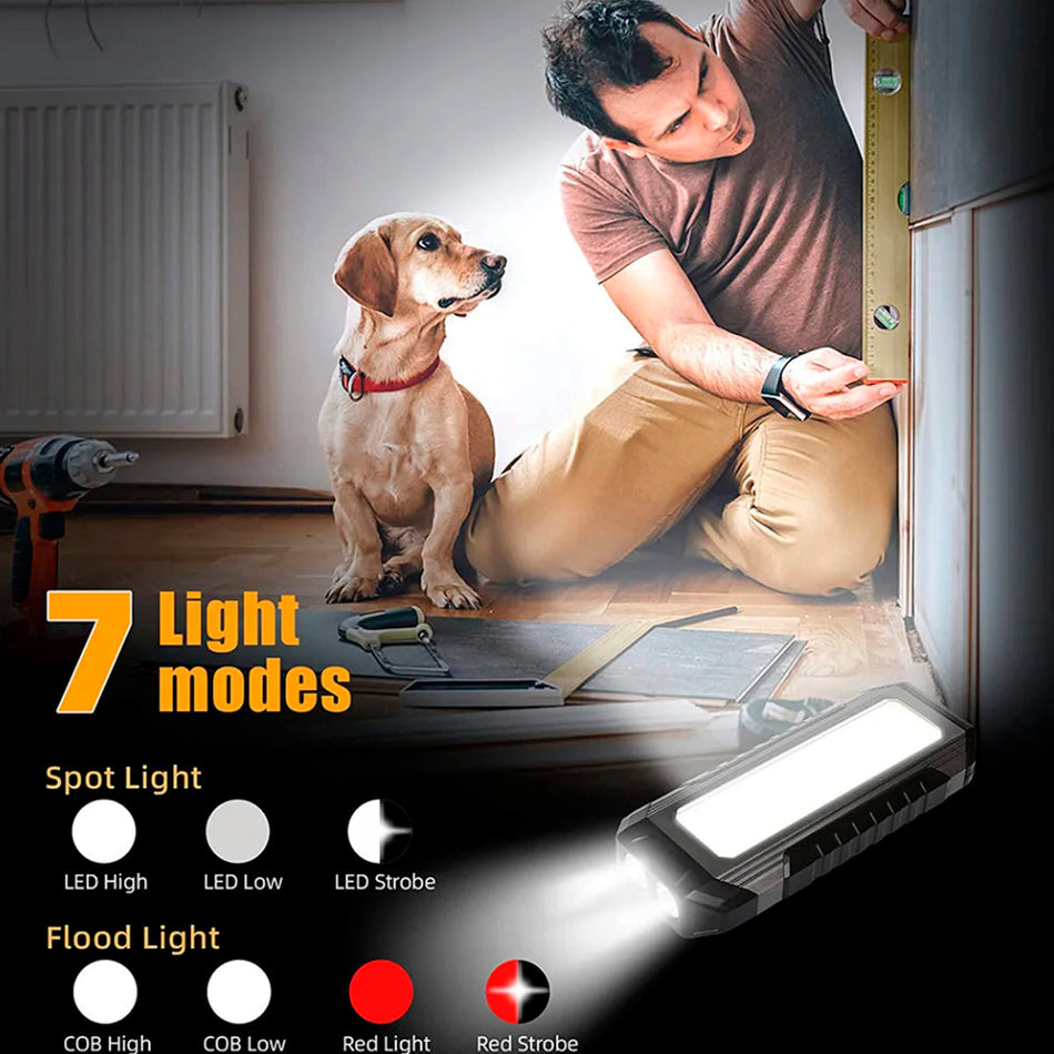 Linterna Led Multifuncion Taller Recargable-Linternas-Multishop Uruguay
