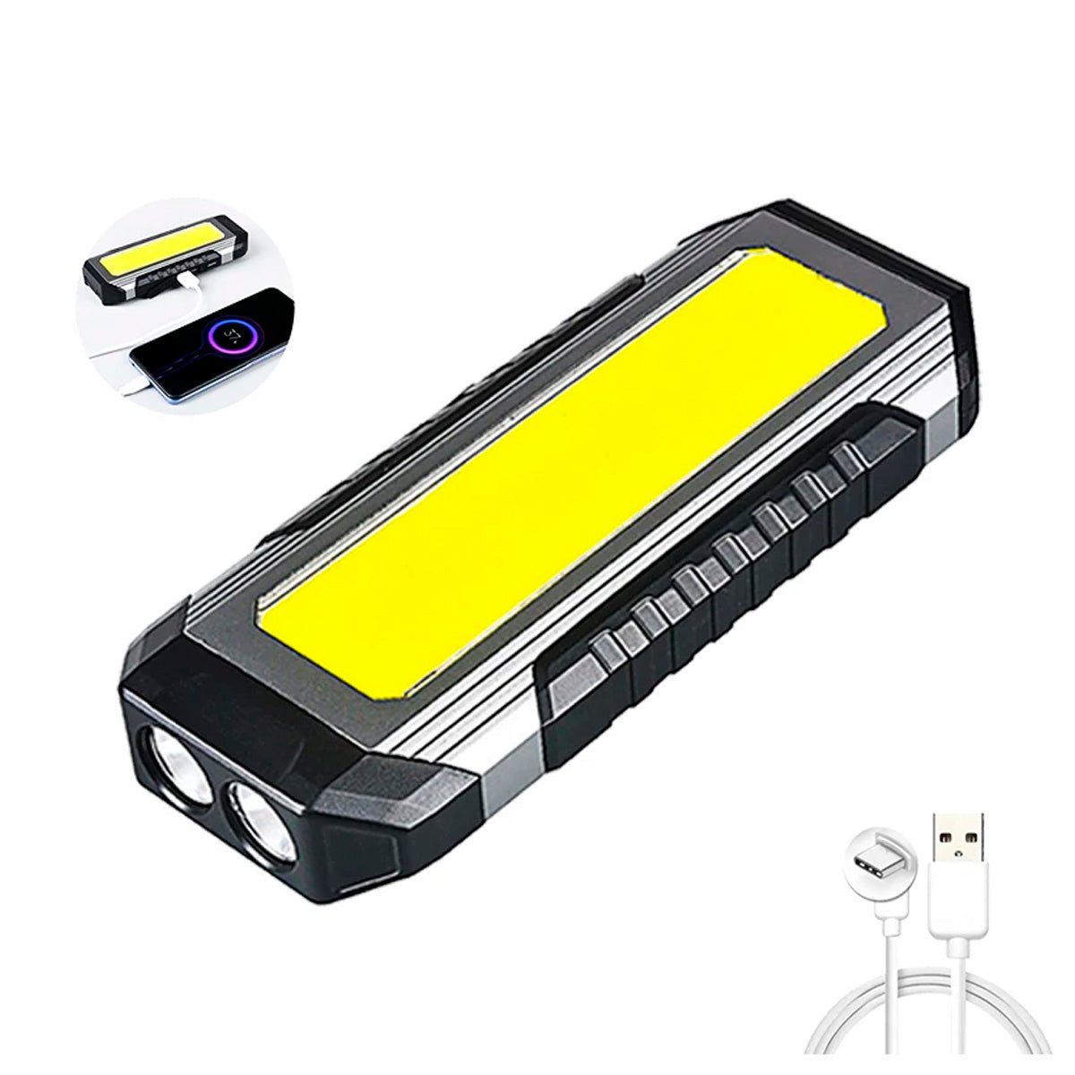 Linterna Led Multifuncion Taller Recargable-Linternas-Multishop Uruguay