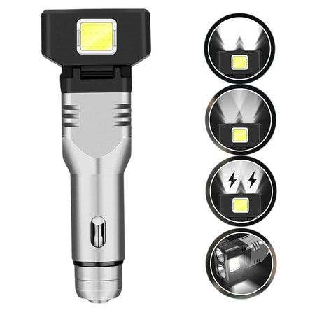 Linterna LED Recargable 12V Auto USB-C Powerbank-Linternas-Multishop Uruguay