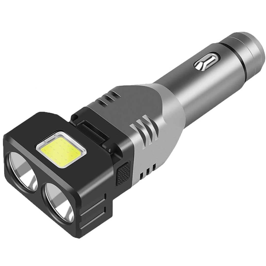 Linterna LED Recargable 12V Auto USB-C Powerbank-Linternas-Multishop Uruguay