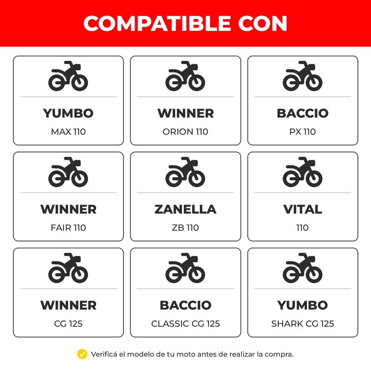 Llave de Contacto Moto 110 125-Llaves de contacto motos-Multishop Uruguay