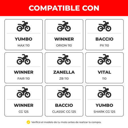 Llave de Contacto Moto 110 125-Llaves de contacto motos-Multishop Uruguay