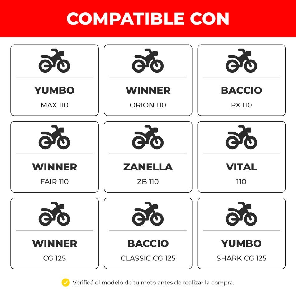 Llave de Contacto Moto 110 125-Llaves de contacto motos-Multishop Uruguay