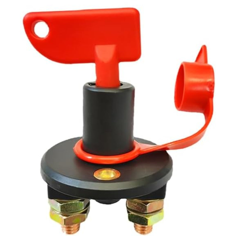 Llave de Corte de Corriente 12V con Llave ON-OFF Metálica-Enchufes-Multishop Uruguay