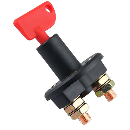 Llave de Corte de Corriente 12V con Llave ON-OFF Metálica-Enchufes-Multishop Uruguay