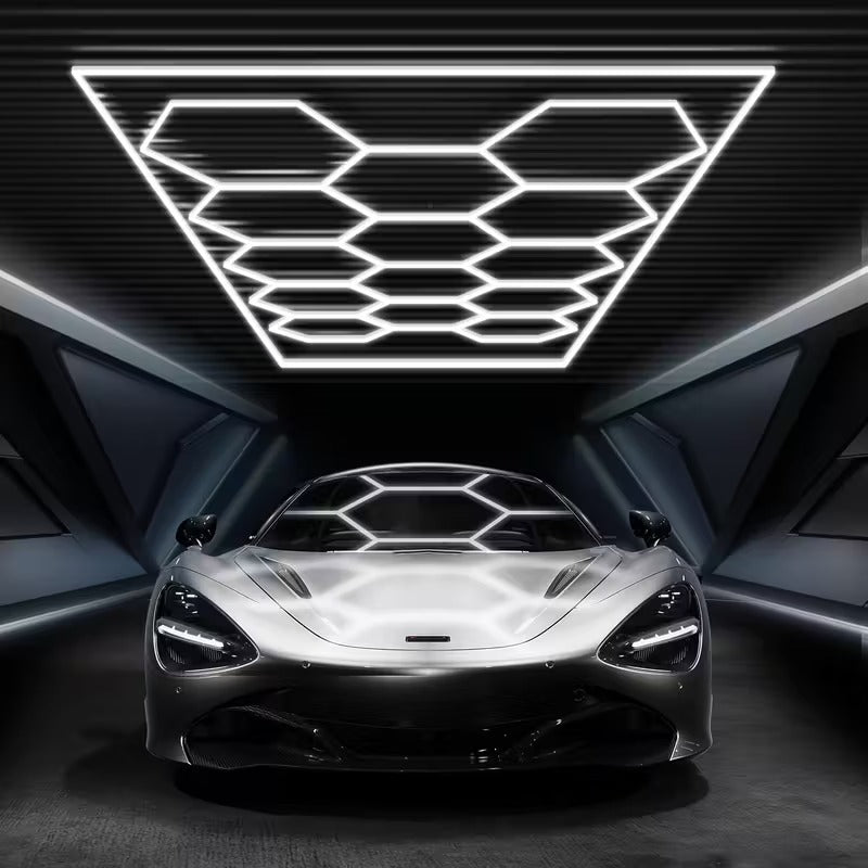 Luces Led Hexagonales Panel 4840x2430 mm-Taller-Multishop Uruguay