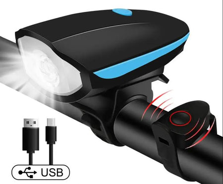Luz Bicicleta recargable con bocina-Bicicletas-Multishop Uruguay