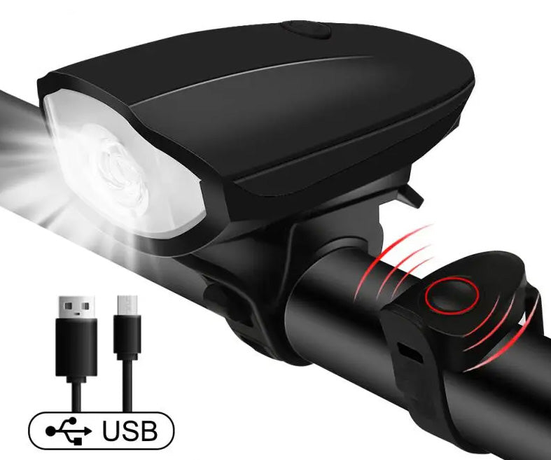 Luz Bicicleta recargable con bocina-Bicicletas-Multishop Uruguay