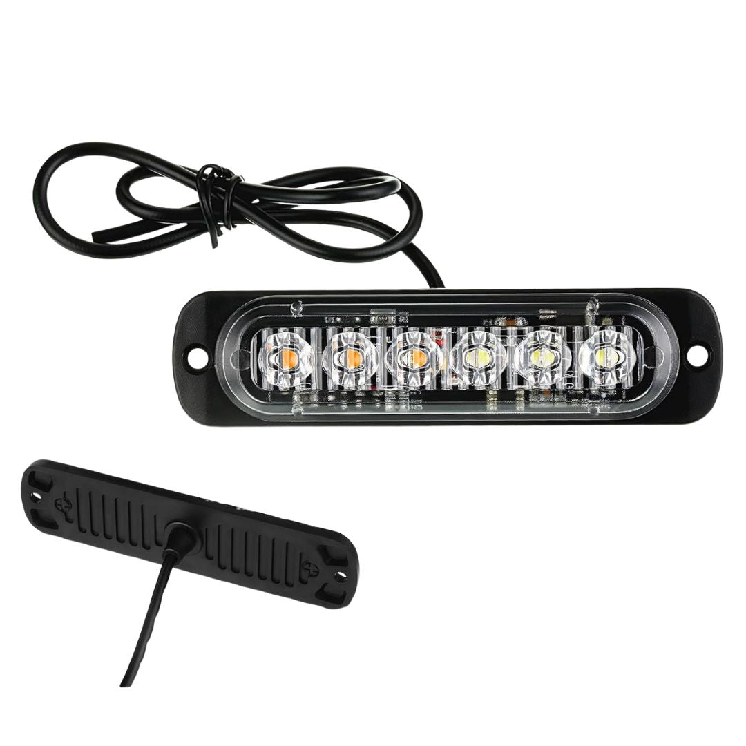 Luz Led Baliza Estroboscópica 12V 18 Modos Seguridad x4 Un-Faro Caminero-Multishop Uruguay