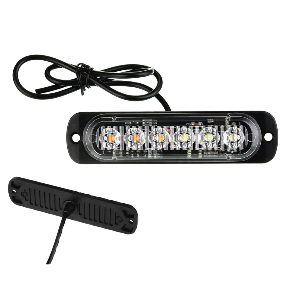Luz Led Baliza Estroboscópica 12V 18 Modos Seguridad x4 Un-Faro Caminero-Multishop Uruguay