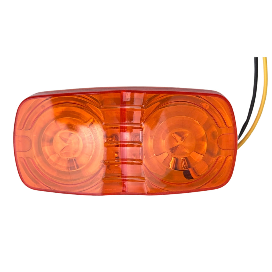 Luz Led Faro Lateral Rectangular 24V Rojo / Ambar-Faros Laterales-Multishop Uruguay