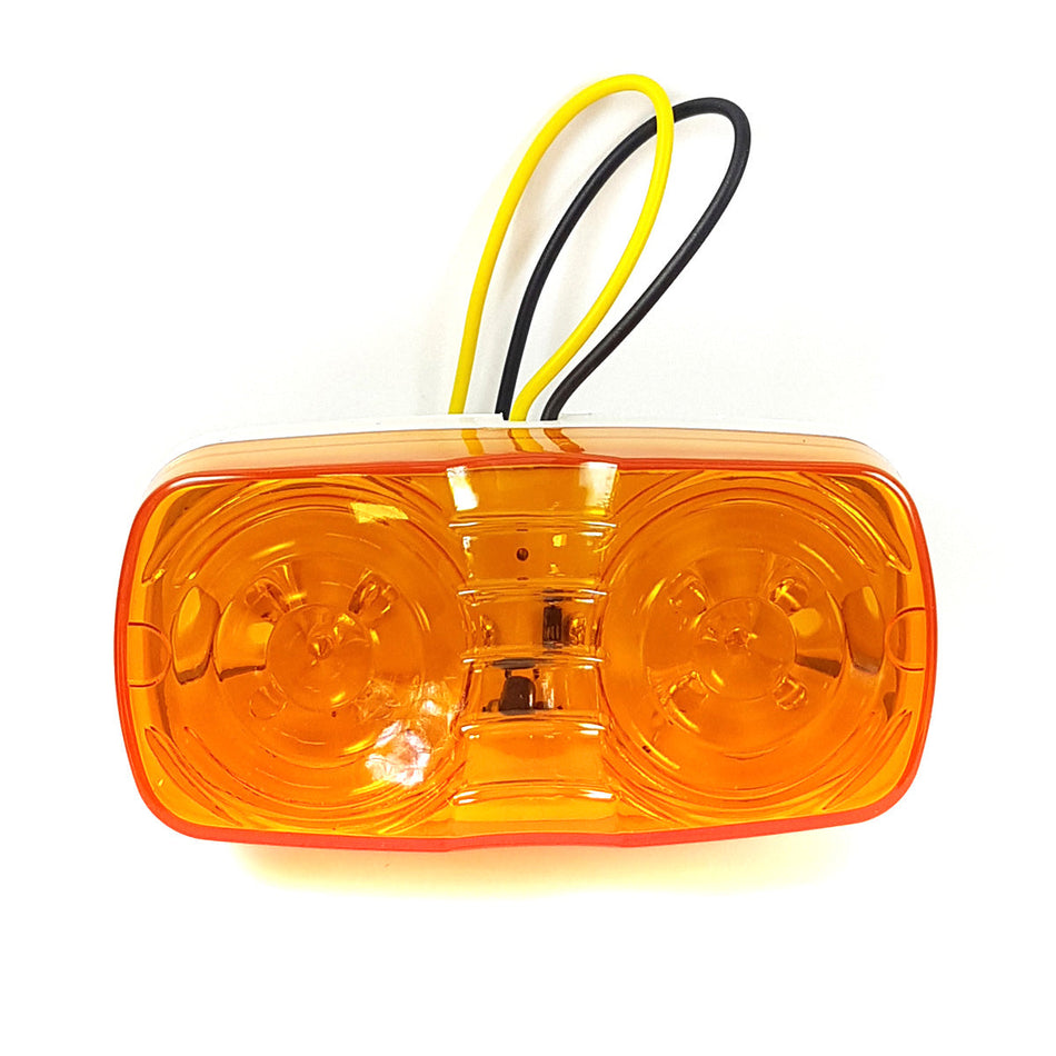 Luz Led Faro Lateral Rectangular Ambar 12V-Faros Laterales-Multishop Uruguay