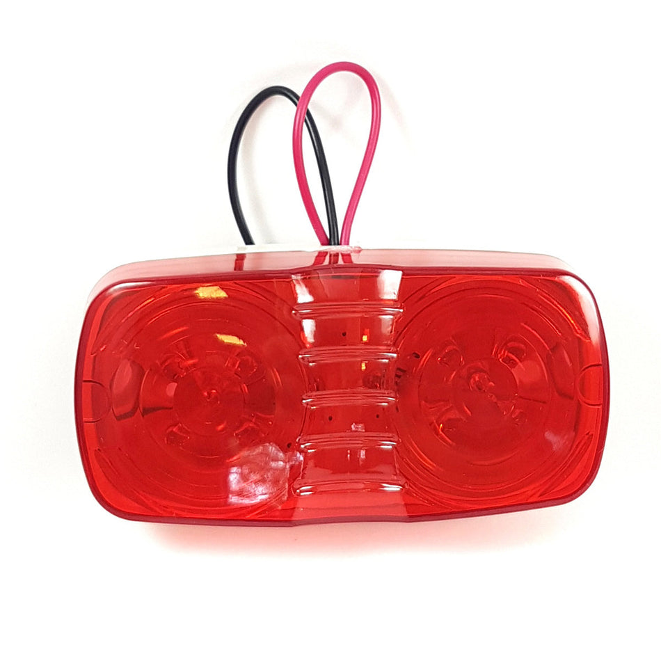 Luz Led Faro Lateral Rectangular Roja 12V-Faros Laterales-Multishop Uruguay