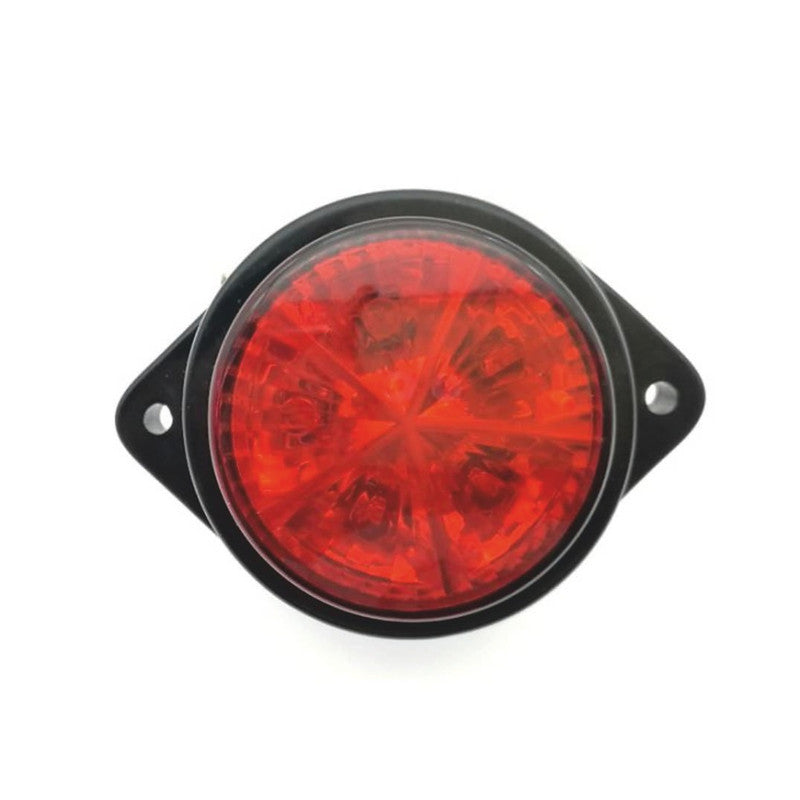 Luz Led Faro Lateral Redondo Rojo 12V-Faros Laterales-Multishop Uruguay