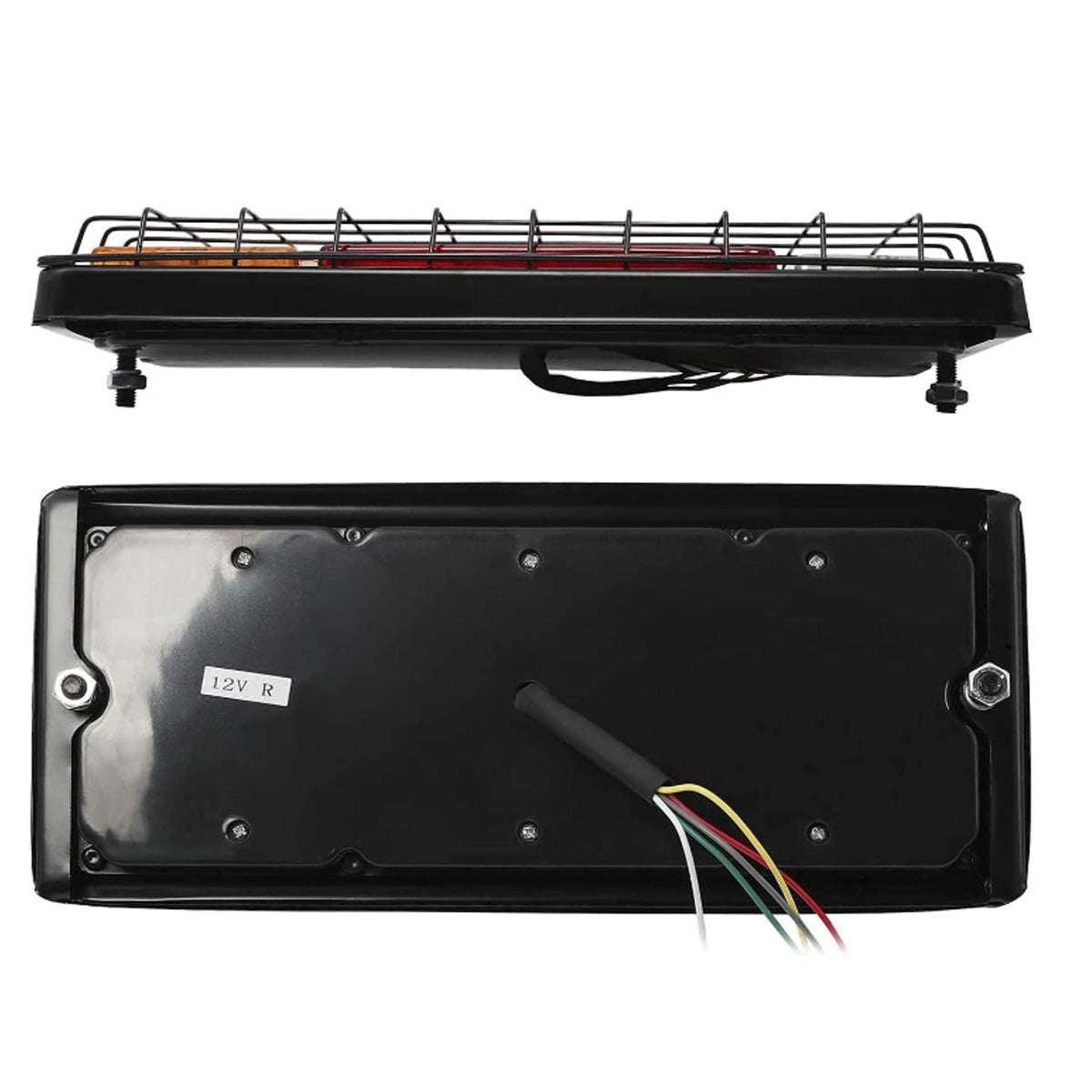 Luz Led Faro Trasero Camion Zorra Remolque c/Rejilla 12V-Faros Traseros-Multishop Uruguay
