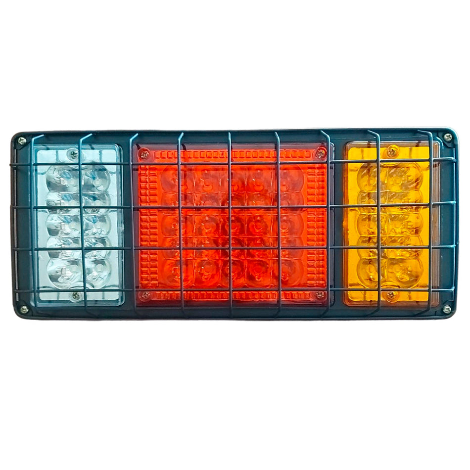 Luz Led Faro Trasero Camion Zorra Remolque c/Rejilla 12V-Faros Traseros-Multishop Uruguay