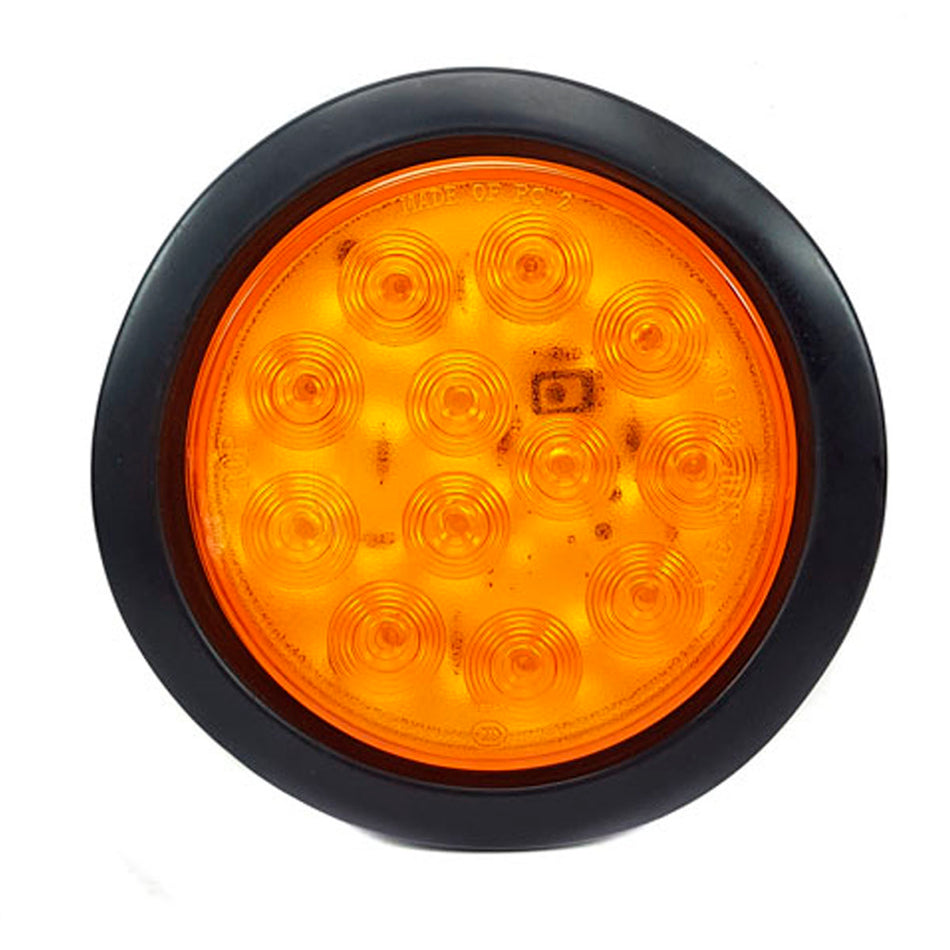Luz Led Faro Trasero Redondo Ambar 24V-Faros Traseros-Multishop Uruguay
