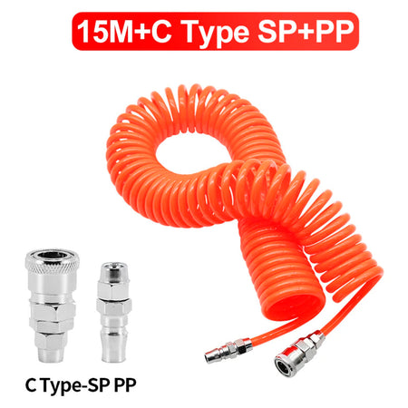 Manguera Espiral Aire Camiones con Acoples-Accesorios-Multishop Uruguay