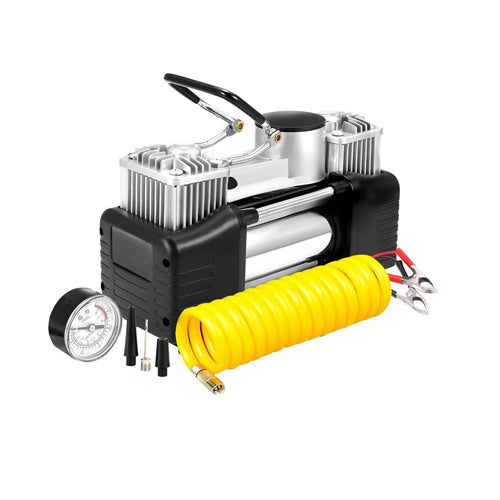 Mini Compresor 30 Amperes Reforzado Doble Pistón-Infladores-Multishop Uruguay