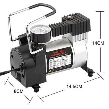 Mini Compresor de Aire 12V 10A Reforzado – Portátil y Potente-Infladores-Multishop Uruguay