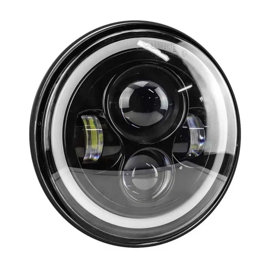 Óptica Cree LED 7" con lupa y ojo de ángel 6000K – Universal 12/24V-Faro Led-Multishop Uruguay