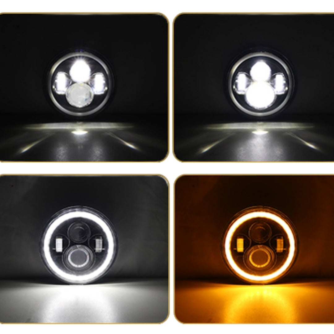 Óptica Cree LED 7" con lupa y ojo de ángel 6000K – Universal 12/24V-Faro Led-Multishop Uruguay