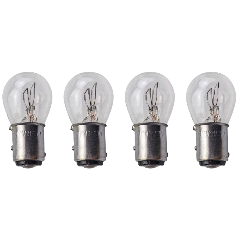 Pack 4 Lámparas 12V 21/5W BAY15D Doble Polo Freno y Posición-Lamparas Motos-Multishop Uruguay