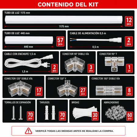 Panel 14 Luces Led Hexagonales 4840x2430 mm-Taller-Multishop Uruguay