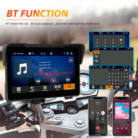 Pantalla 7 pulgadas para Moto Con Soporte-7 Pulgadas-Multishop Uruguay