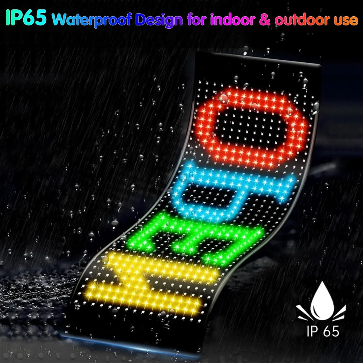 Pantalla Led Flexible Autos RGB Interactiva Ojos Bluetooth-Accesorios-Multishop Uruguay
