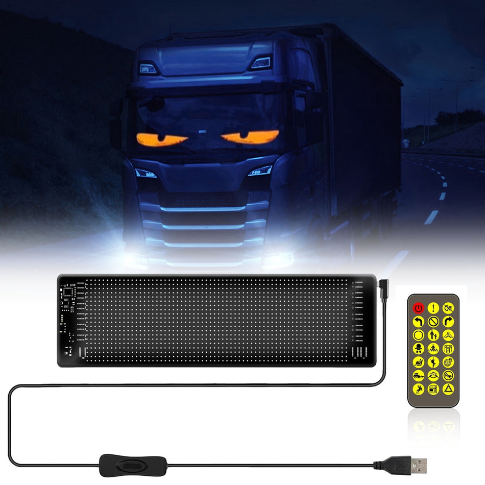 Pantalla Led Flexible Autos RGB Interactiva Ojos Bluetooth-Accesorios-Multishop Uruguay