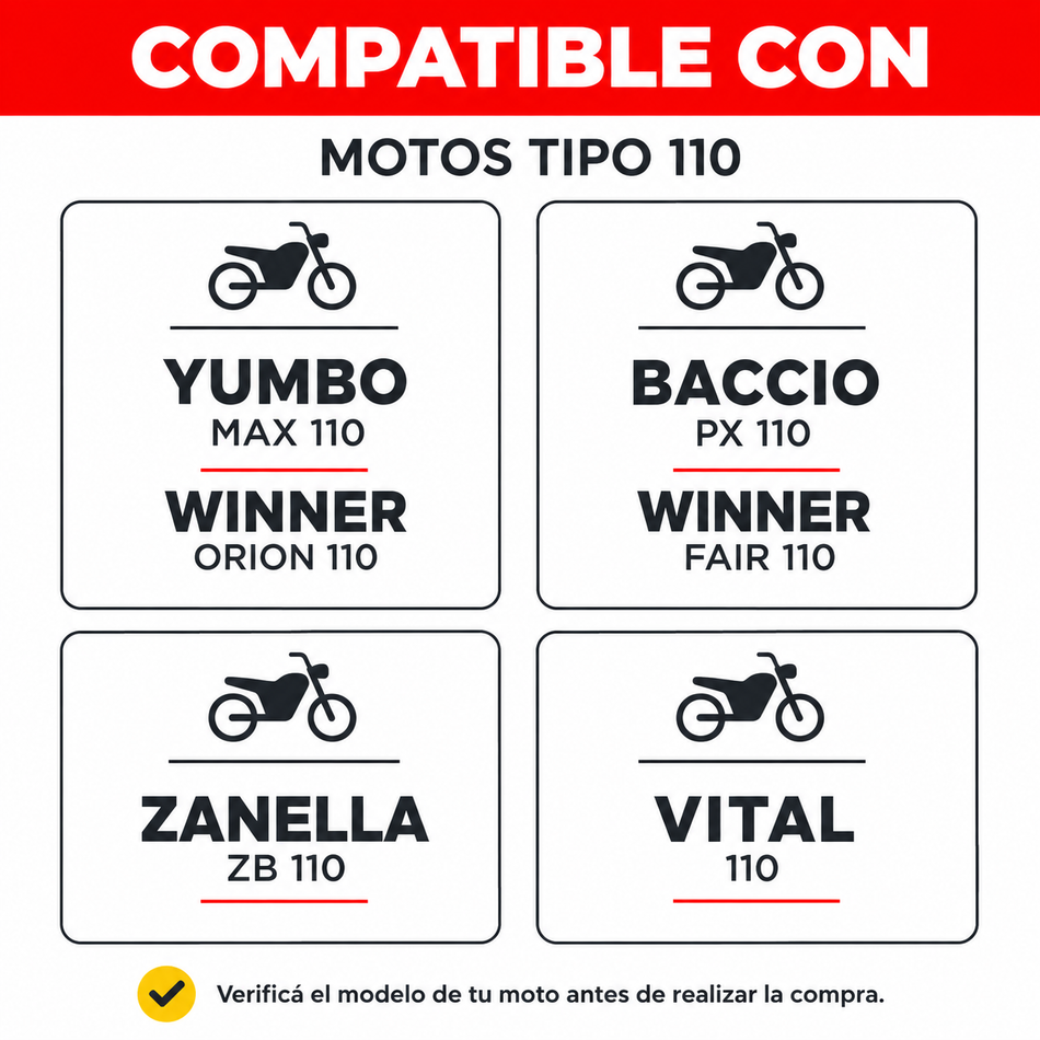 Par Amortiguadores Traseros Moto 110-Amortiguadores motos-Multishop Uruguay