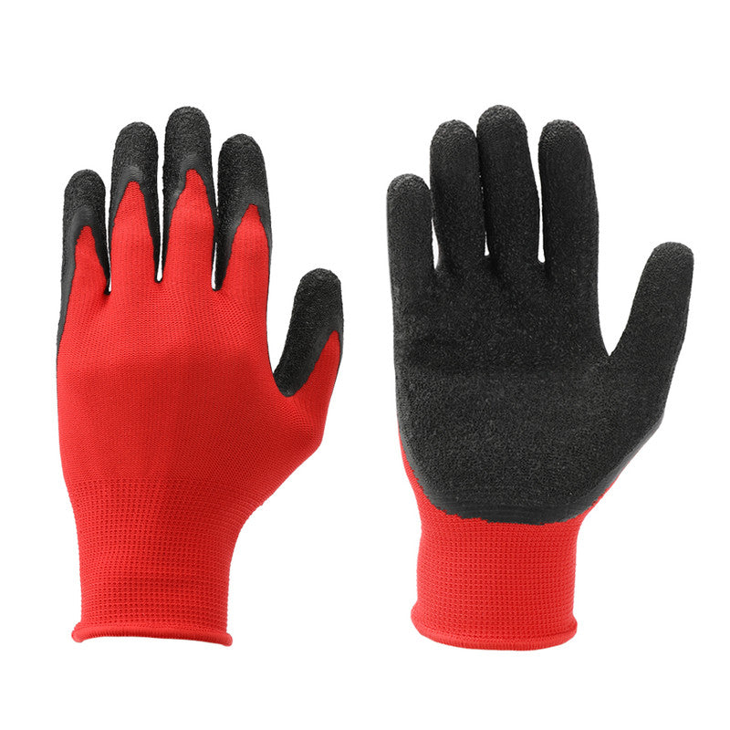 Par Guantes Trabajo 2 Colores Talla Unica Rojo Negro-Guantes-Multishop Uruguay