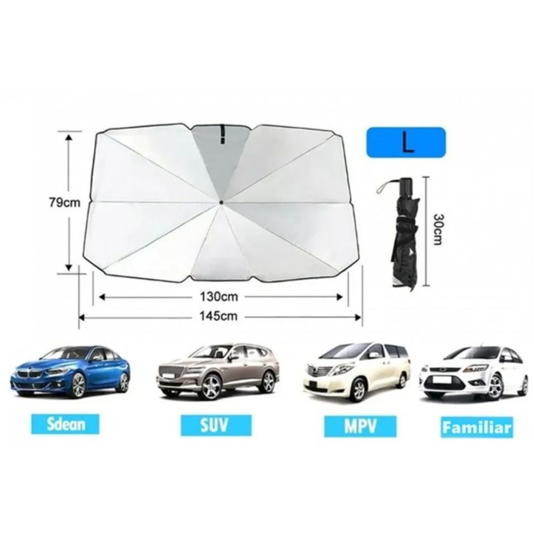 Parasol tipo paraguas 79×145 cm universal-Parasoles-Multishop Uruguay